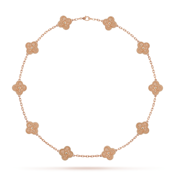KLEEBLATT DIAMANT HALSKETTE 10 | ROSÉGOLD