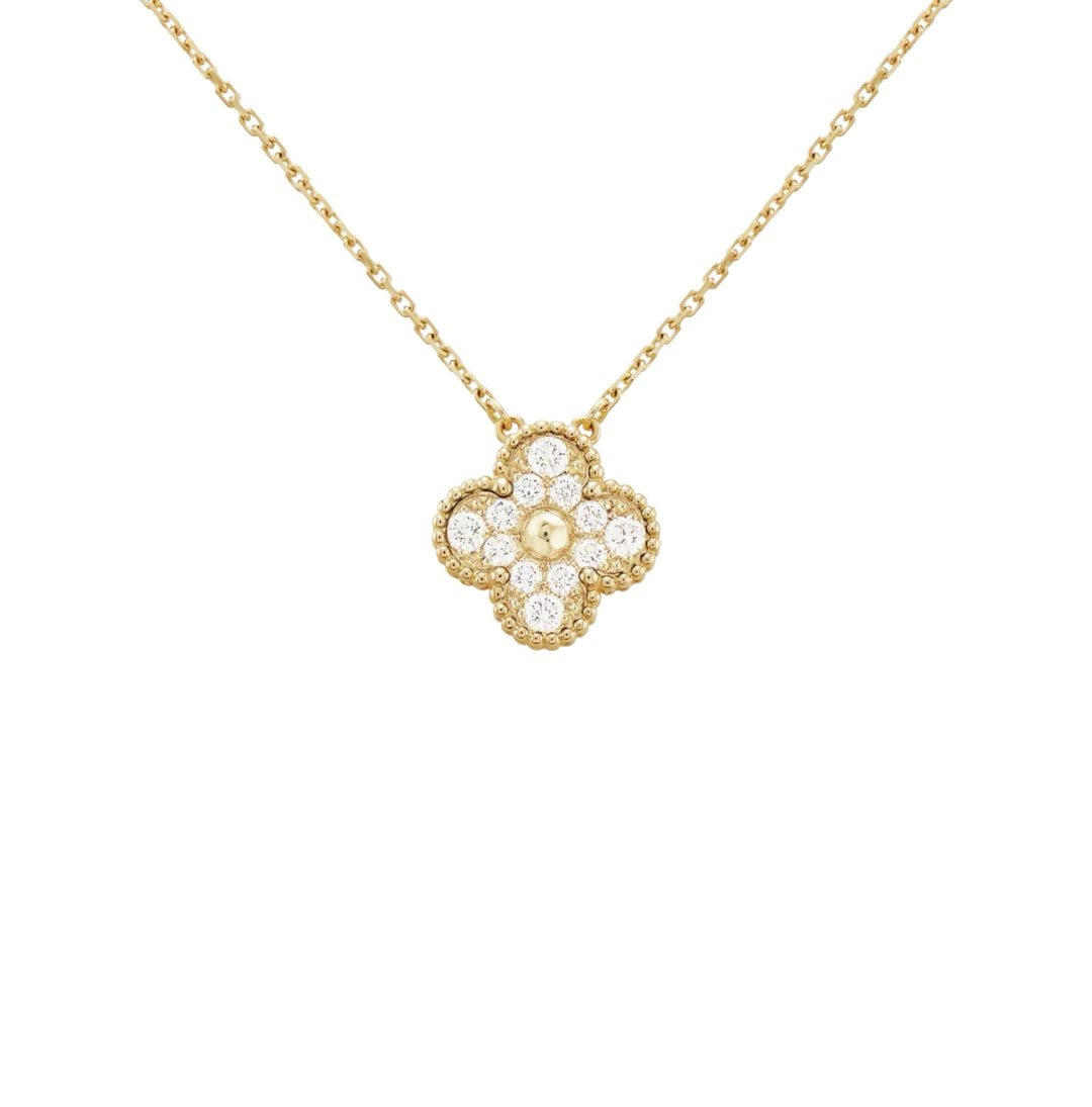 KLEEBLATT DIAMANT HALSKETTE | GOLD
