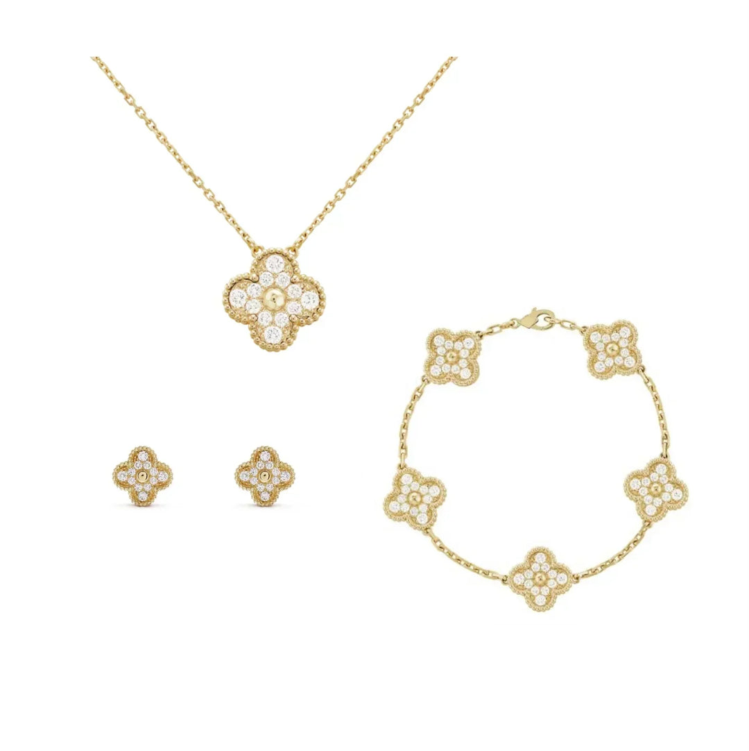 GOLD LUXE | KLEEBLATT DIAMANT SET
