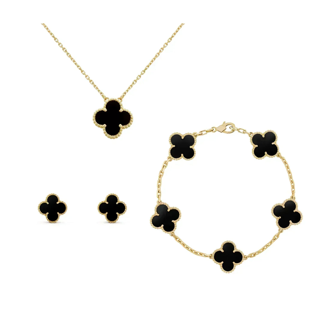 GOLDEN SCHWARZ LUXE | KLEEBLATT SET