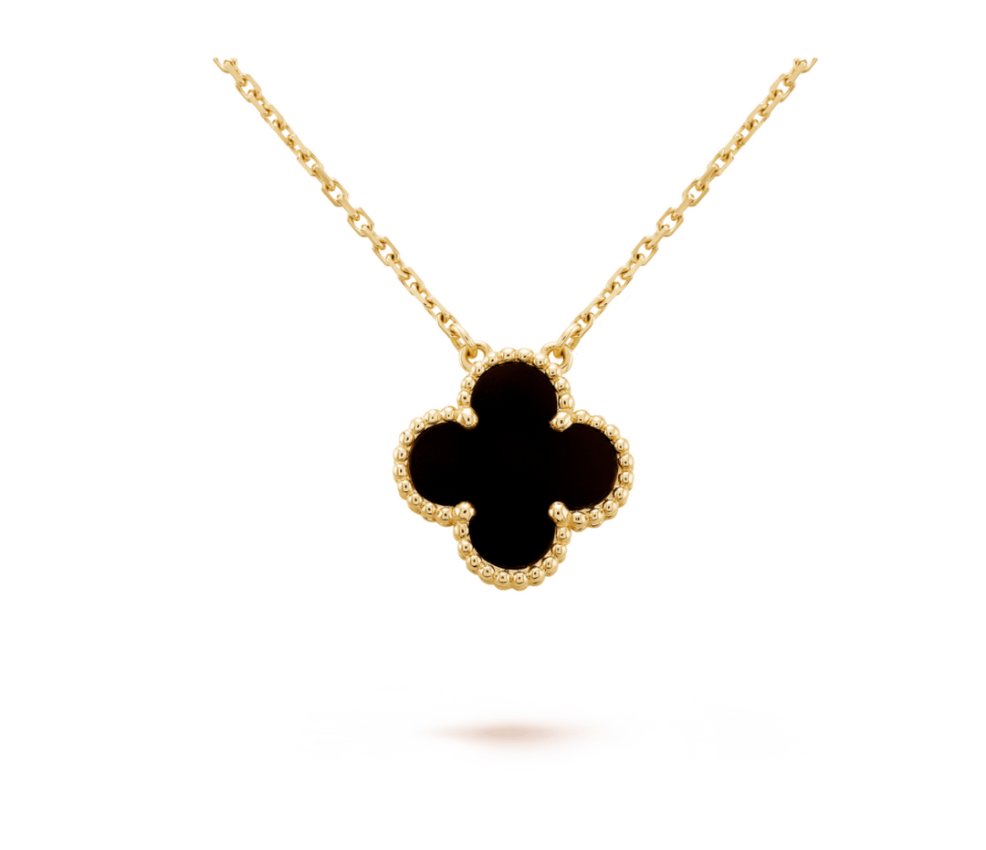 KLEEBLATT HALSKETTE | ONYX