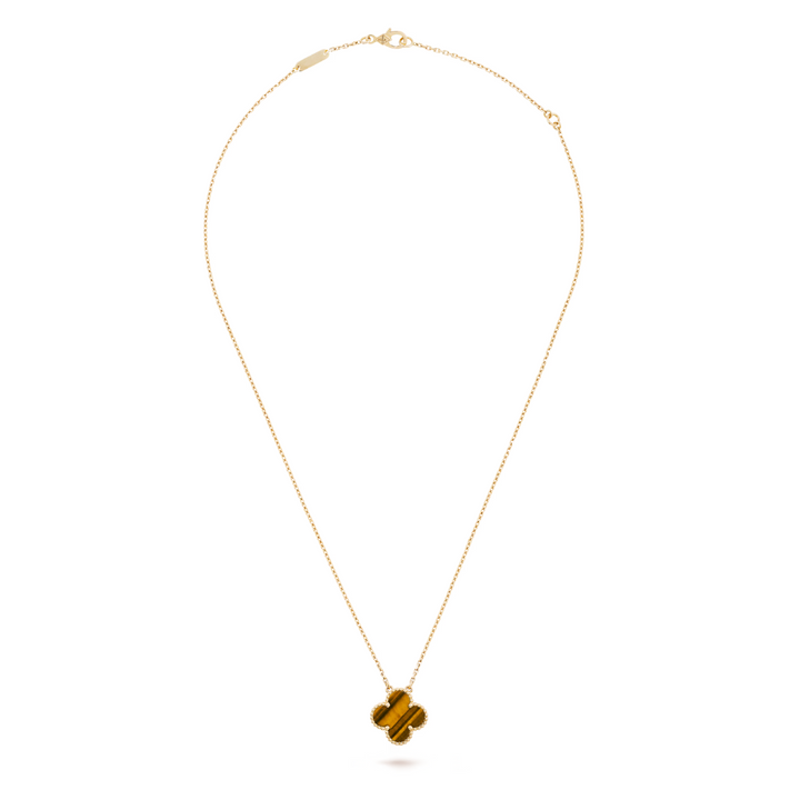 KLEEBLATT HALSKETTE | ROT GOLD