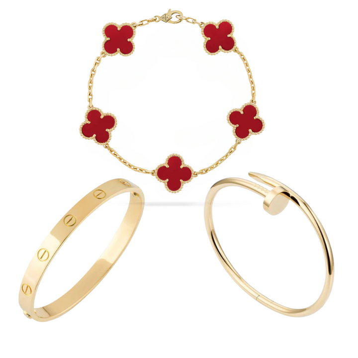 GOLD ROT | STAPELBARE ARMBAND SET