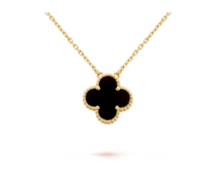 KLEEBLATT HALSKETTE | ONYX