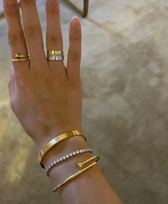 GOLD ROT | STAPELBARE ARMBAND SET