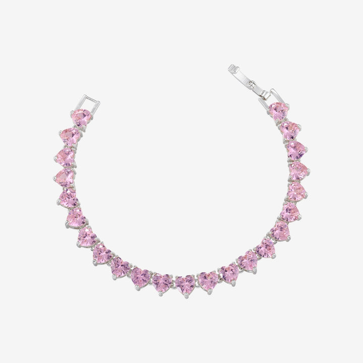 SENCE ARMBAND | ROSÉ QUARTZ SILBER